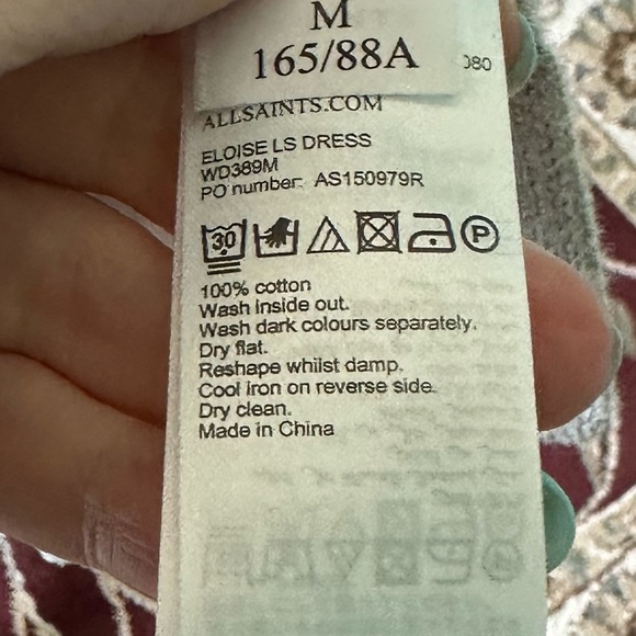 ALLSAINTS Sweater Slip Dress Combo Oatmeal Brown Size M NWT - Picture 5 of 7